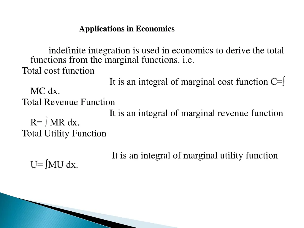 applications in economics