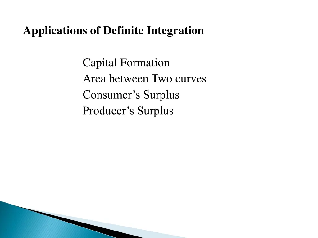 applications of definite integration