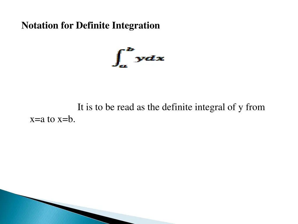 notation for definite integration