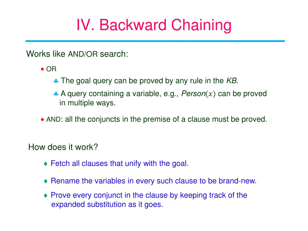 iv backward chaining