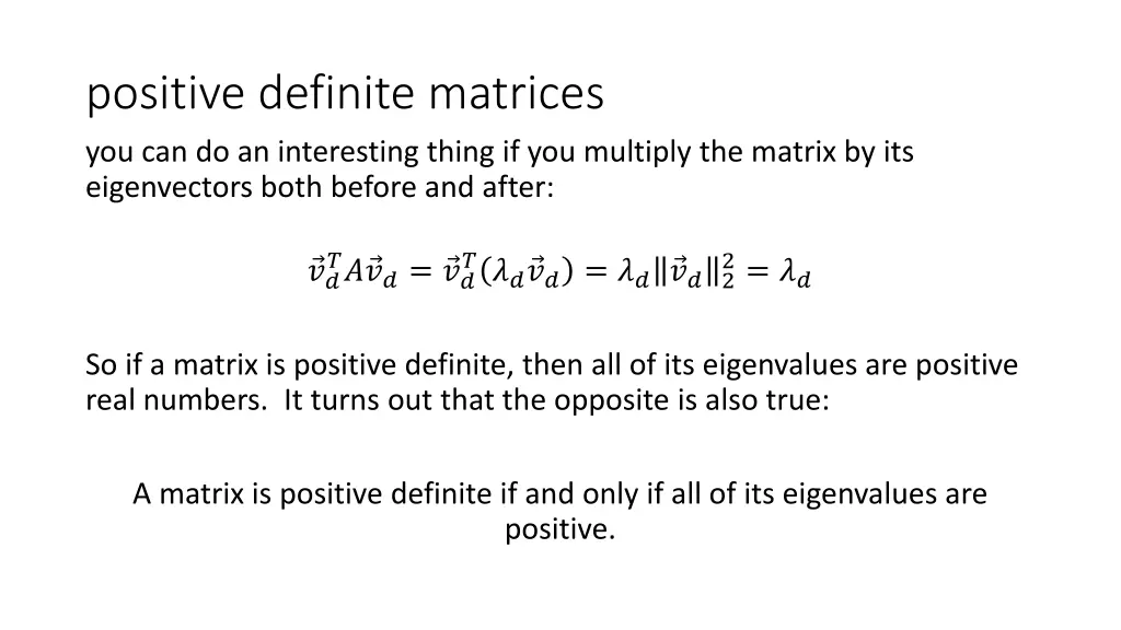 positive definite matrices