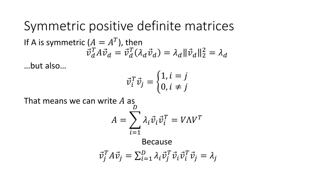 symmetric positive definite matrices