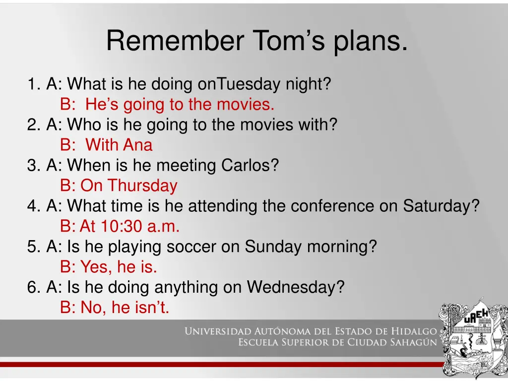 remember tom s plans