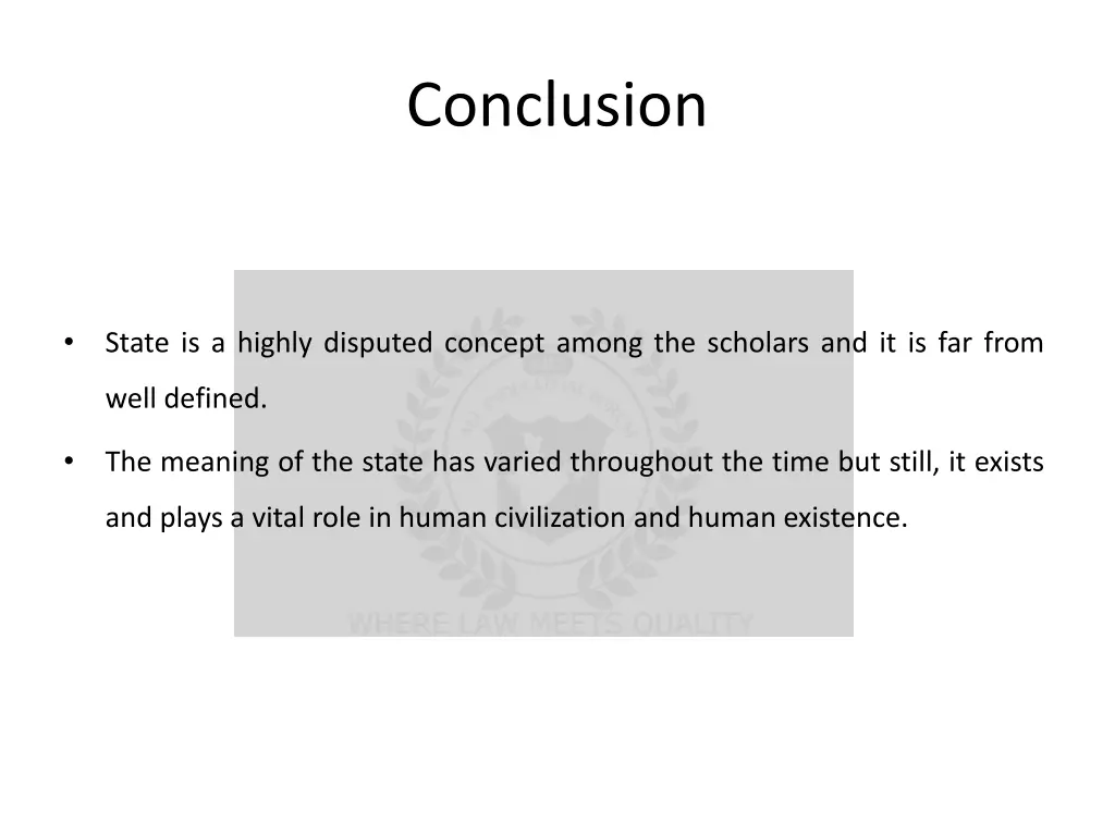 conclusion