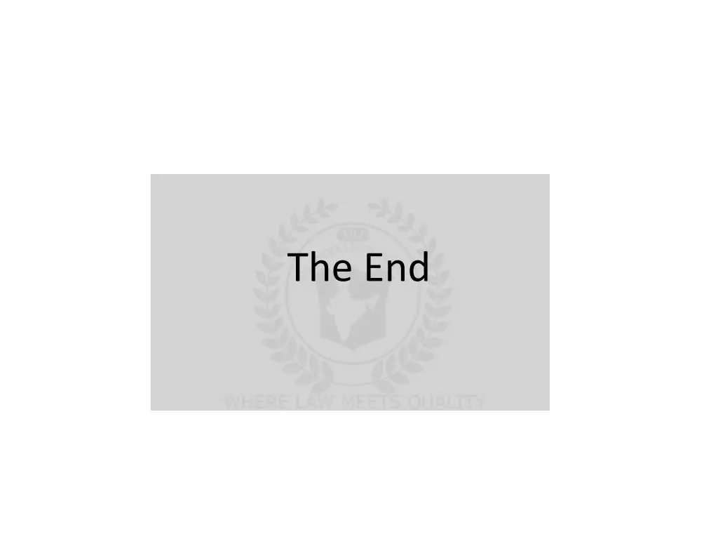 the end