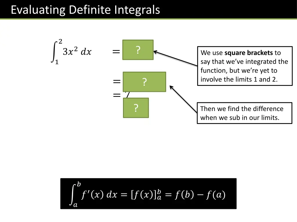 evaluating definite integrals