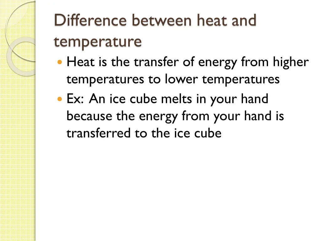 difference between heat and temperature heat