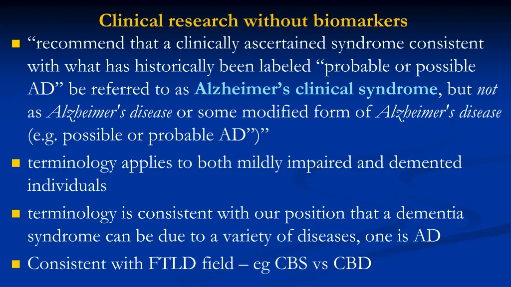 clinical research without biomarkers recommend