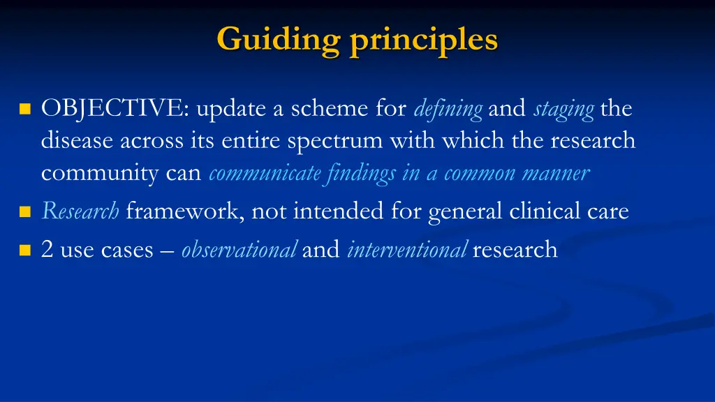 guiding principles