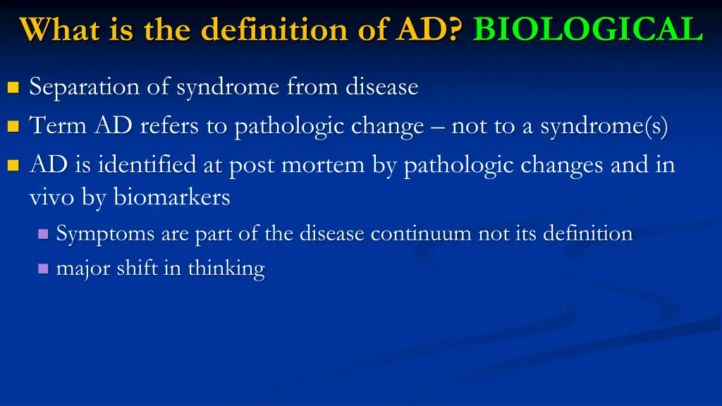 what is the definition of ad biological