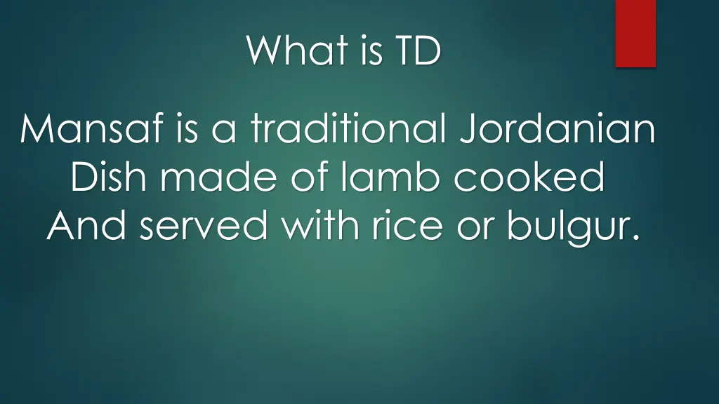 what is td