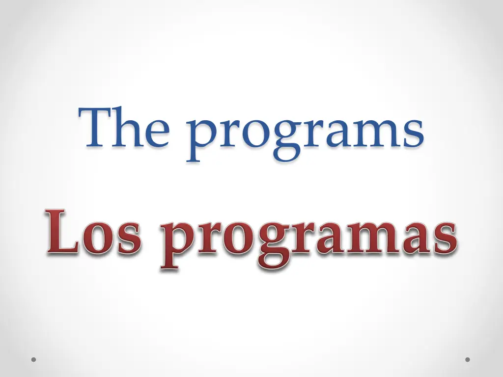 the programs