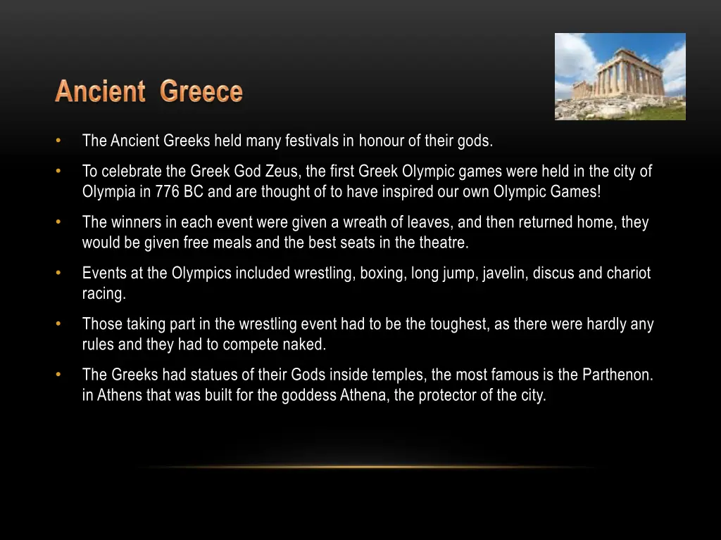 the ancient greeks held many festivals in honour