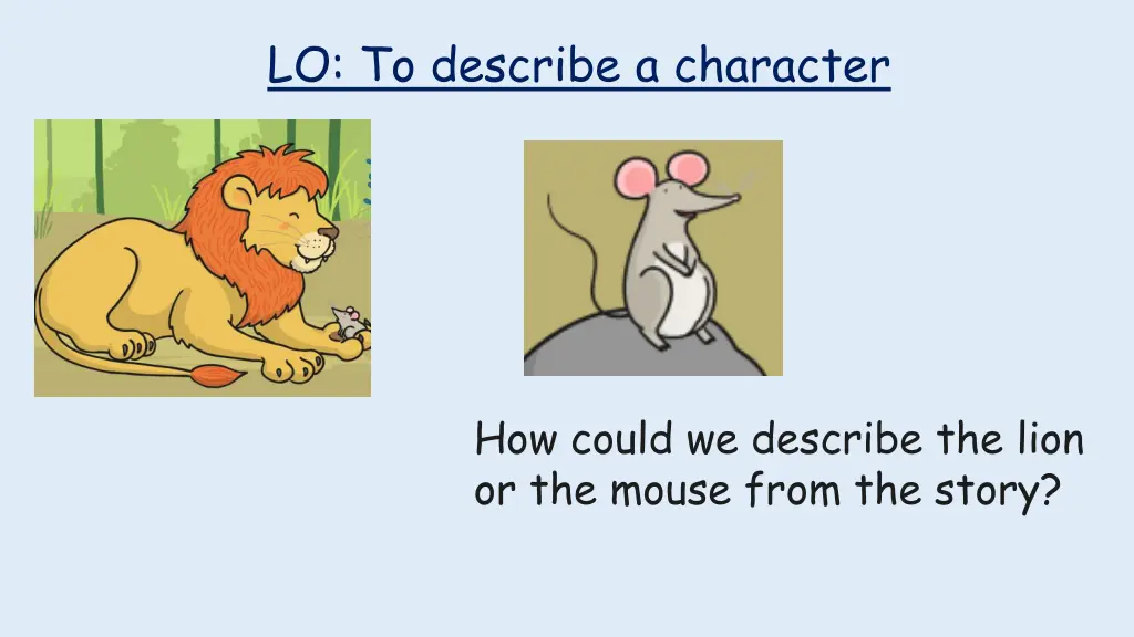 lo to describe a character 2