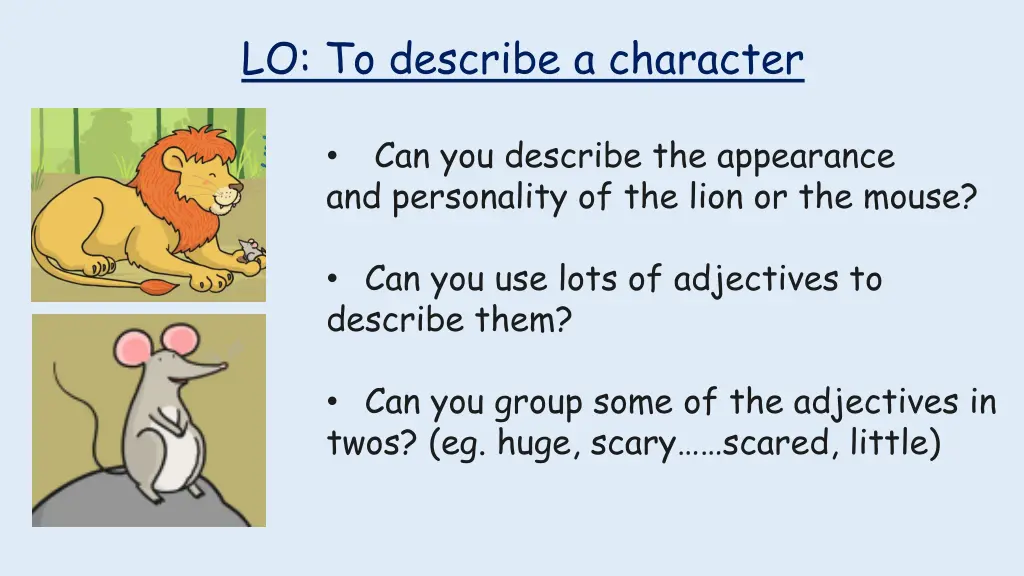 lo to describe a character 4