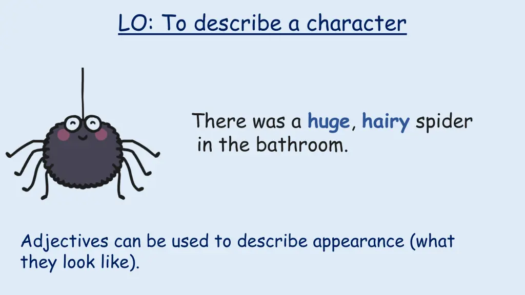 lo to describe a character