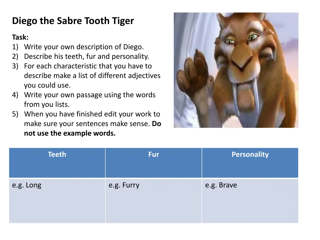 diego the sabre tooth tiger