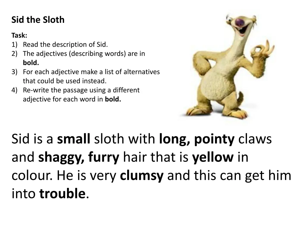 sid the sloth