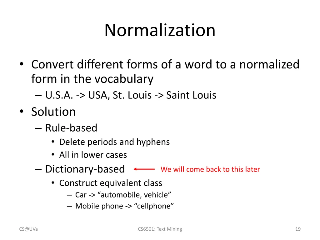 normalization