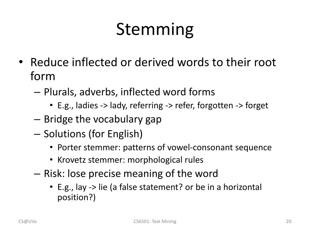 stemming