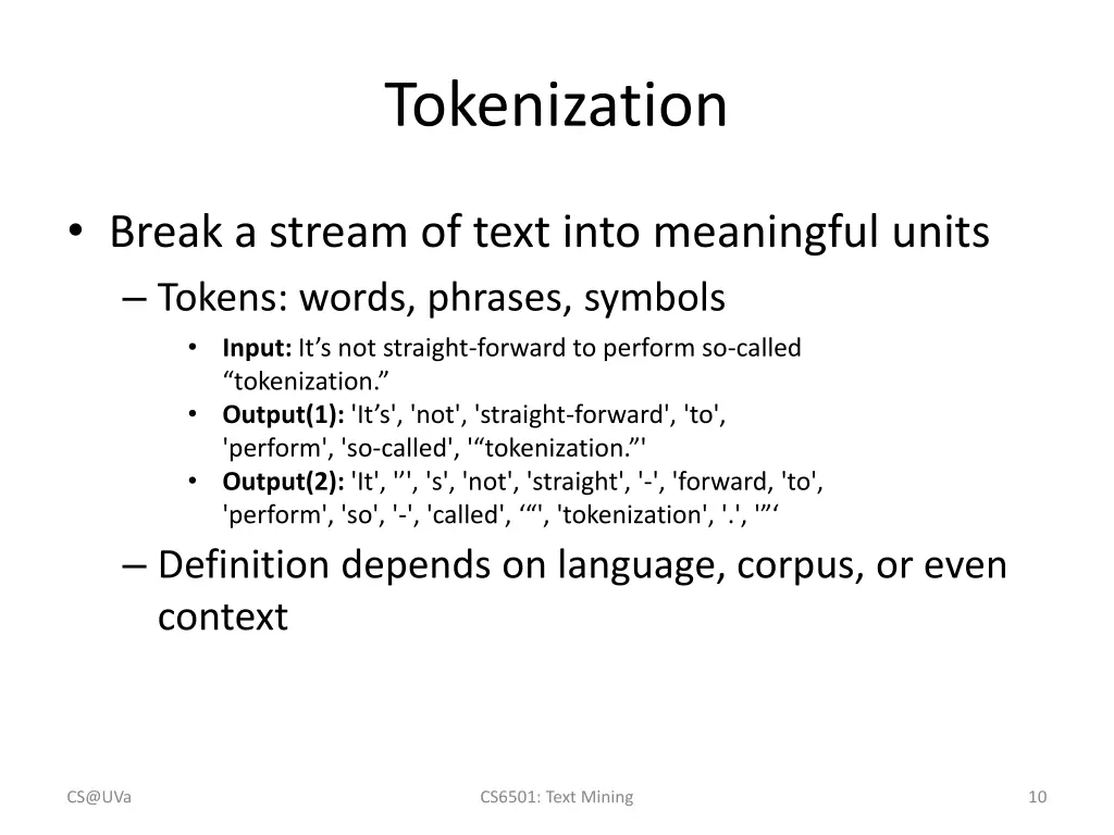 tokenization