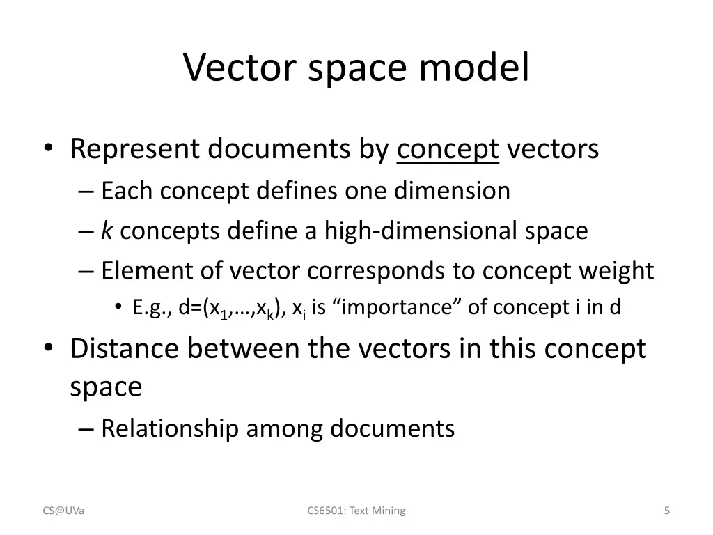 vector space model 1