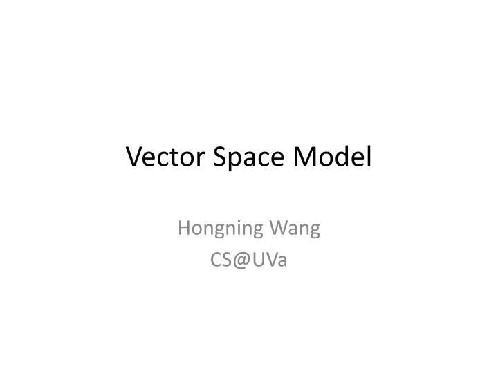 vector space model