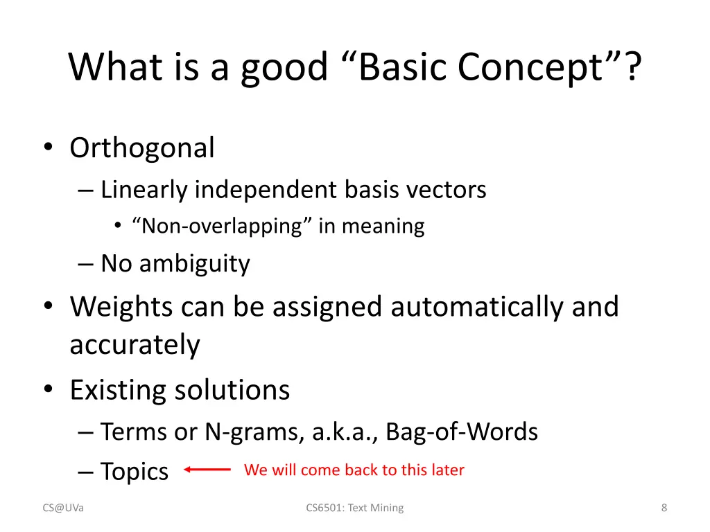 what is a good basic concept