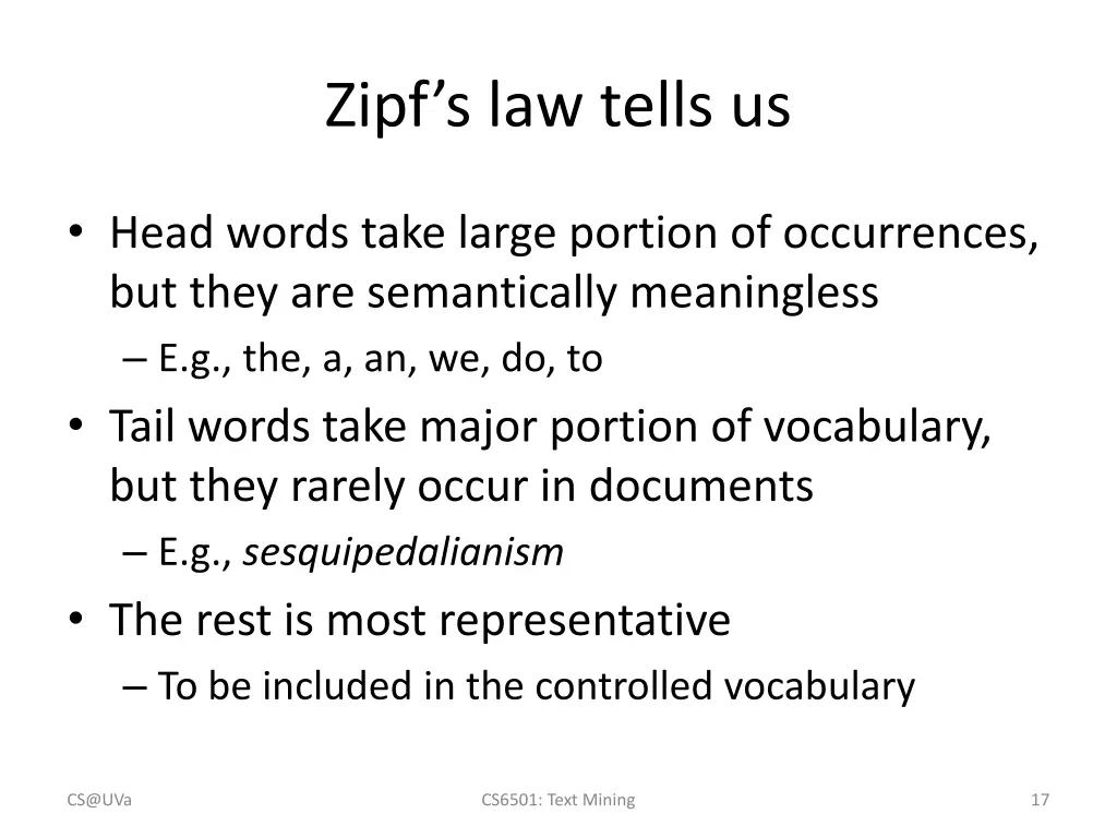 zipf s law tells us