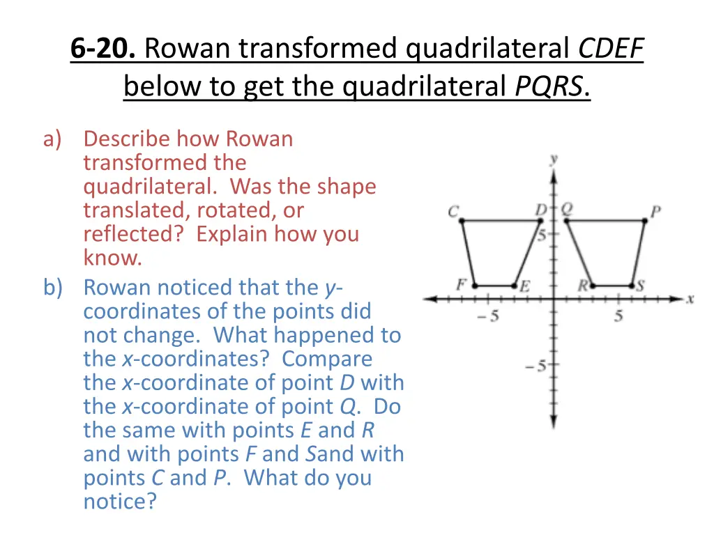 6 20 rowan transformed quadrilateral cdef below