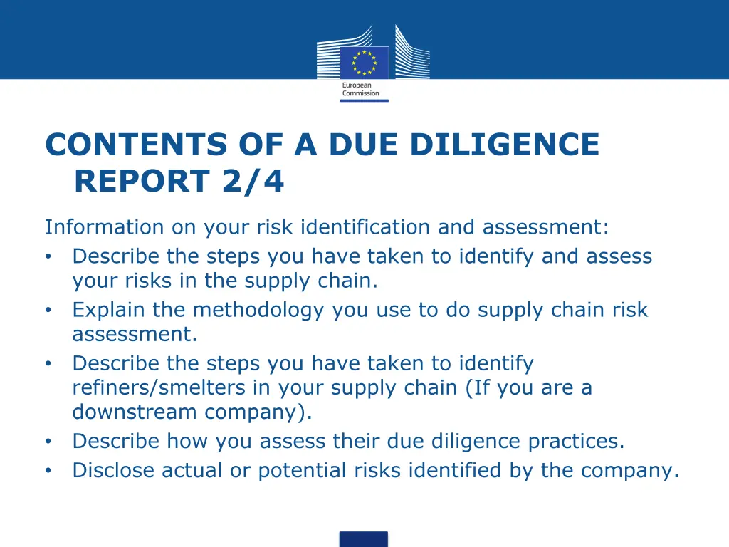 contents of a due diligence report 2 4