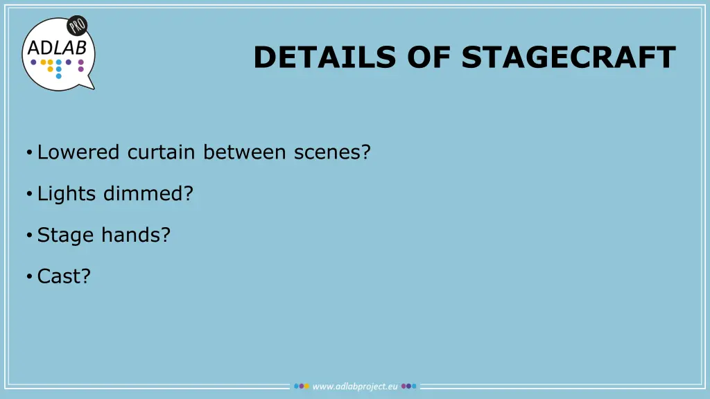 details of stagecraft