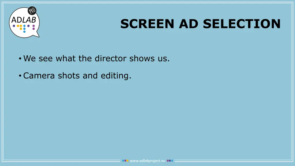 screen ad selection