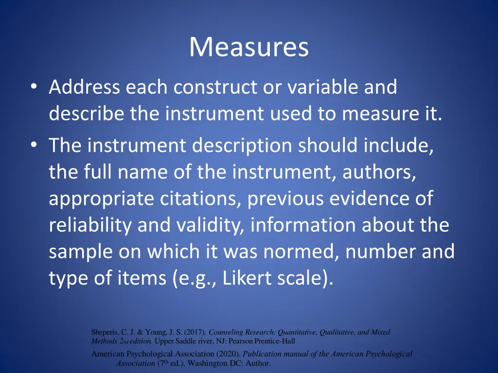 measures