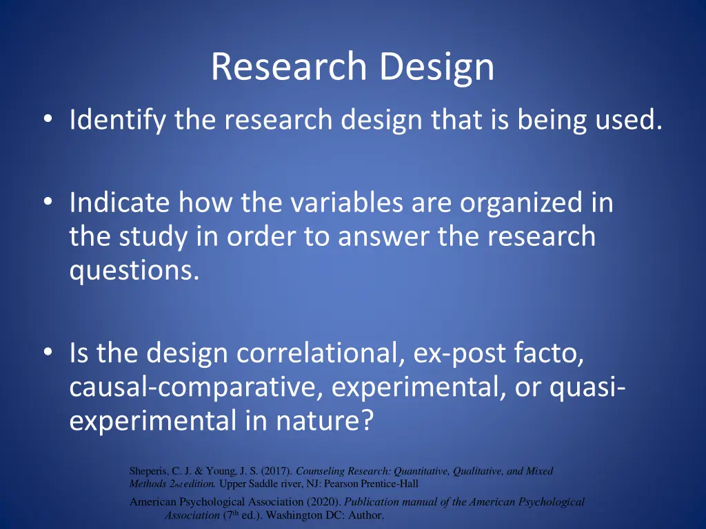 research design