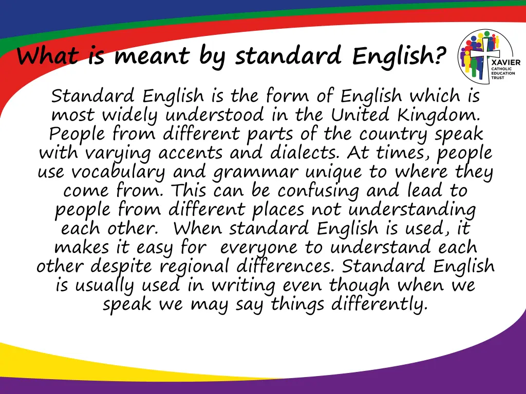 what is meant by standard english standard