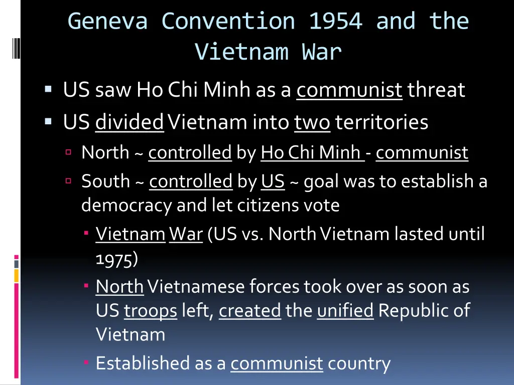 geneva convention 1954 and the vietnam war