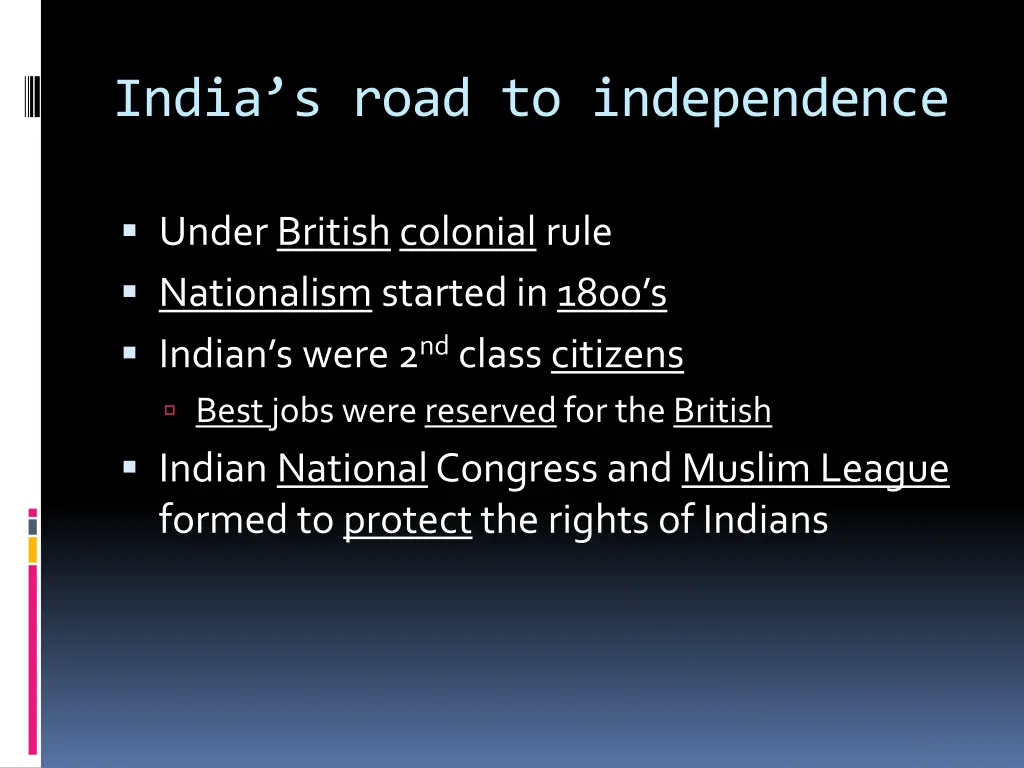 india s road to independence