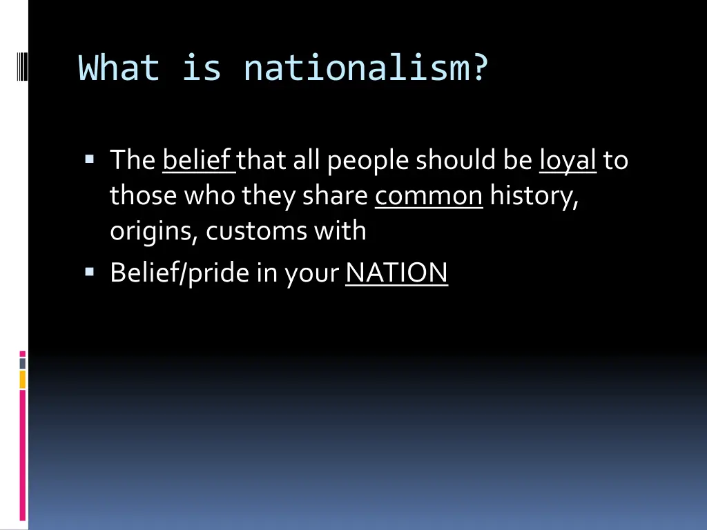 what is nationalism