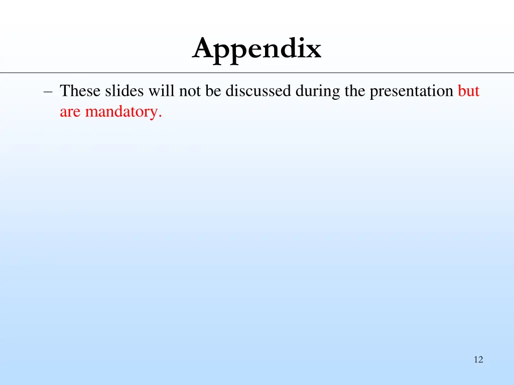 appendix