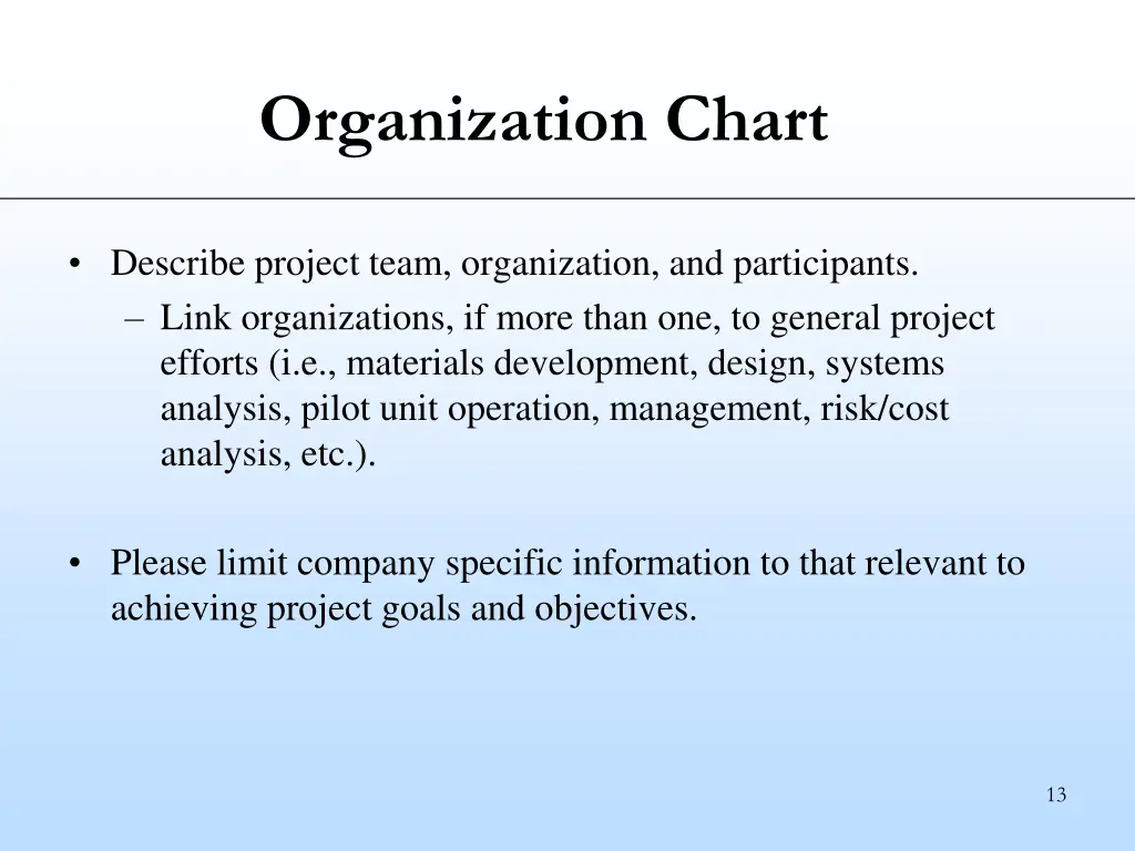 organization chart