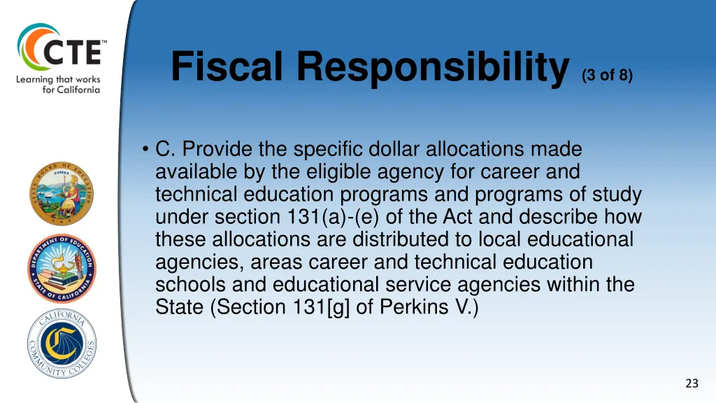 fiscal responsibility 3 of 8