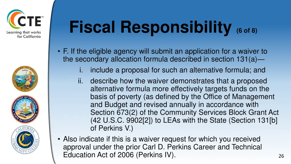 fiscal responsibility 6 of 8