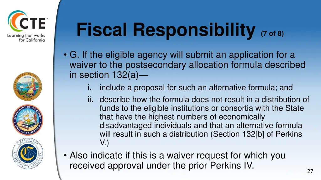 fiscal responsibility 7 of 8