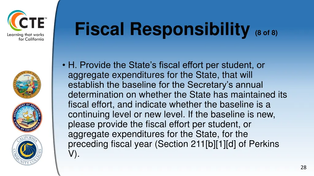 fiscal responsibility 8 of 8