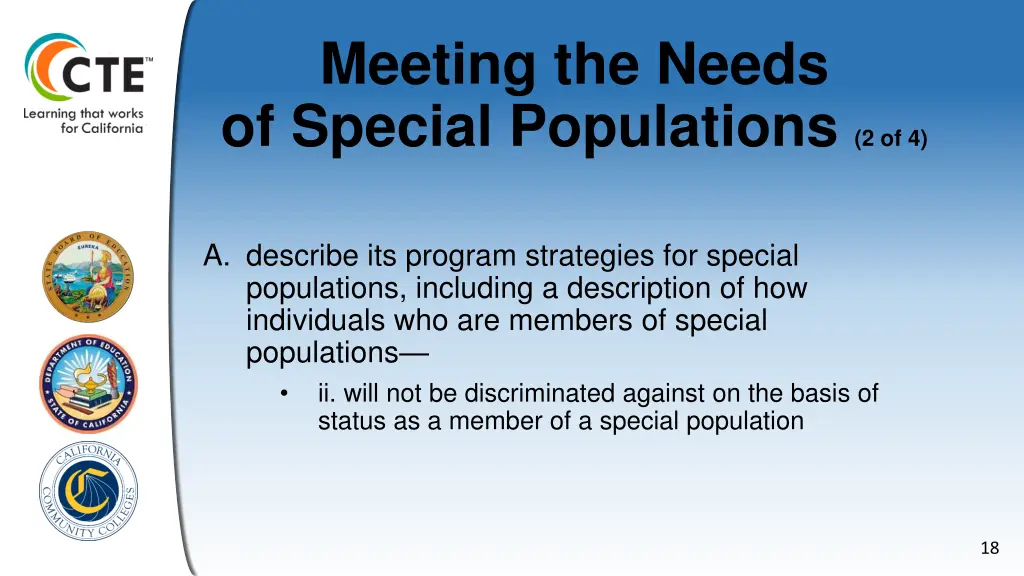 meeting the needs of special populations 2 of 4