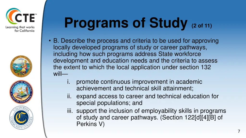 programs of study 2 of 11