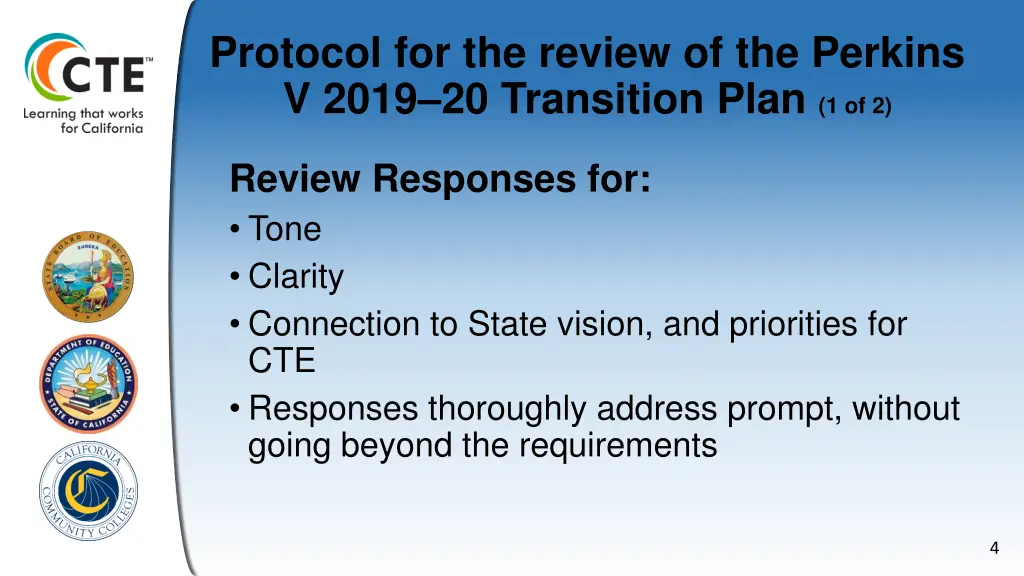 protocol for the review of the perkins v 2019