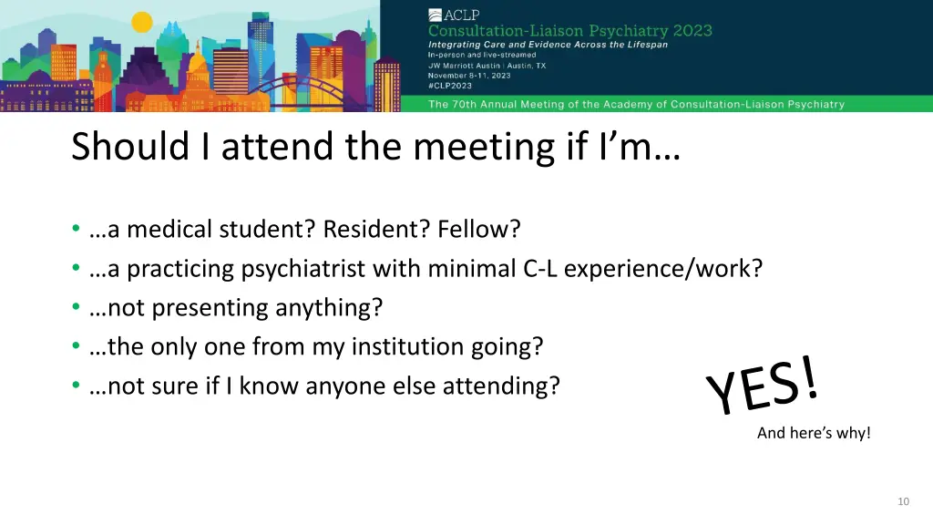 should i attend the meeting if i m