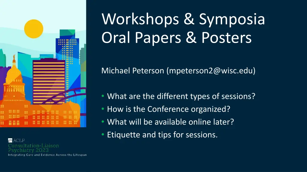 workshops symposia oral papers posters 1